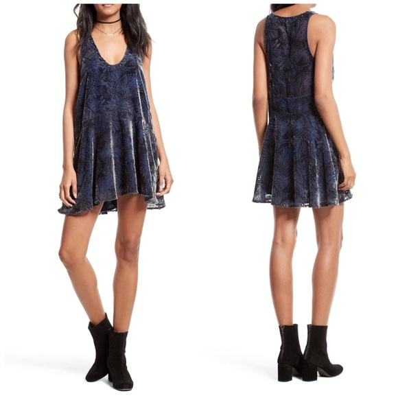 Free People Dresses & Skirts - Free People Ellie Velvet Butterfly Dress